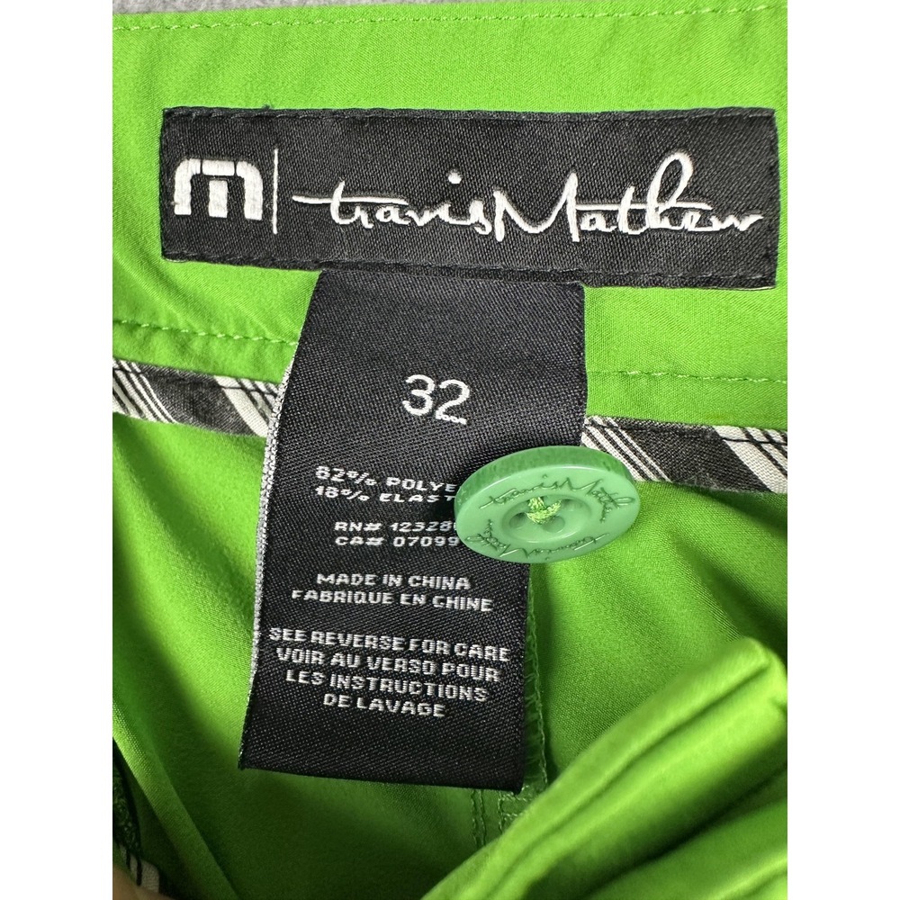 TravisMathew Pants Mens 32x33 Green Golf Chino Stretch The Chive Performance - Picture 3 of 13